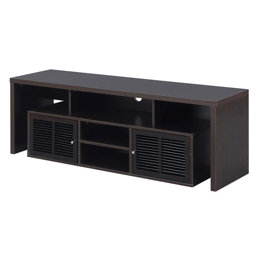 65 inch Espresso TV Stand with Storage Cabinets and Shelves J4790