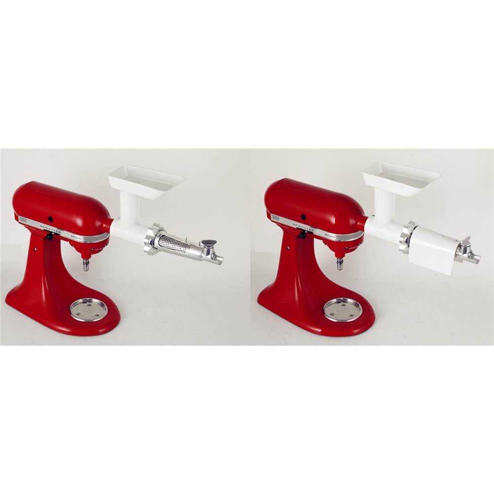Meat Grinder Attachment for Mixers, White & Silver G310692