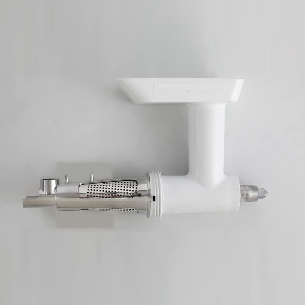 Meat Grinder Attachment for Mixers, White & Silver G310692