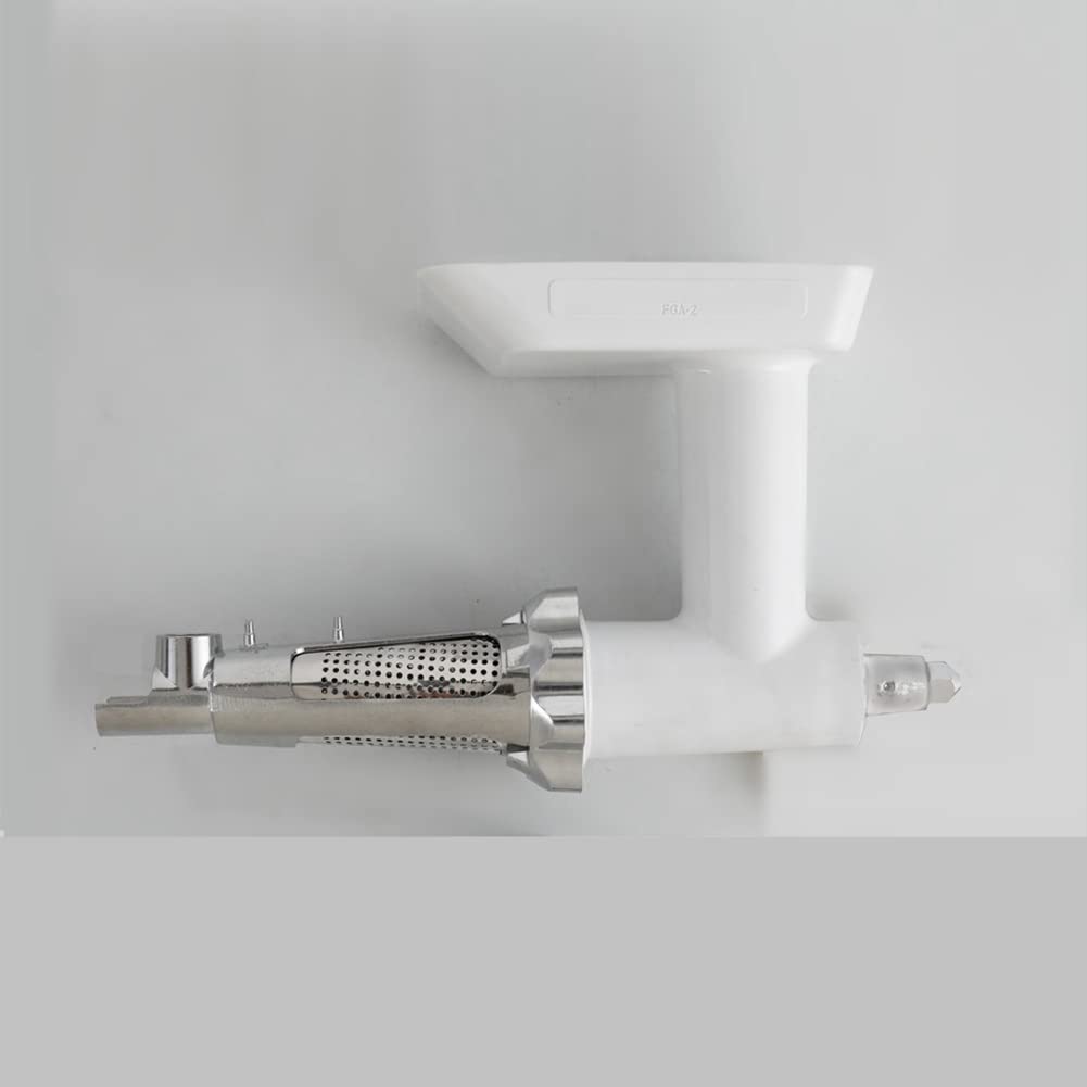 Meat Grinder Attachment for Mixers, White & Silver G310692