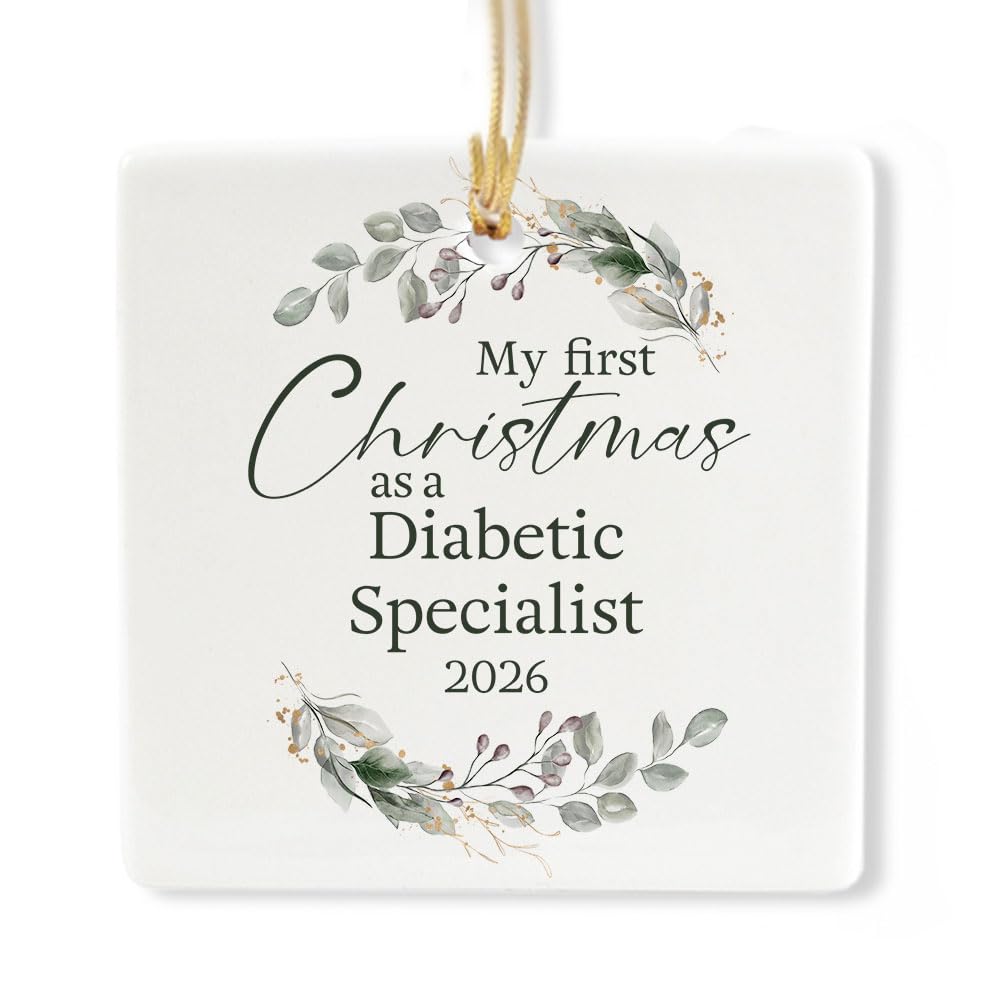 Ceramic 3-inch Square-Shaped Ornament W768754