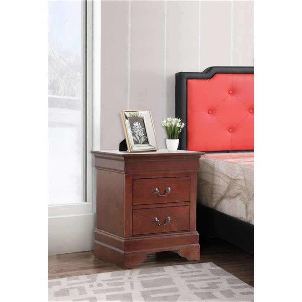 Cherry 2 Drawer Nightstand G73118