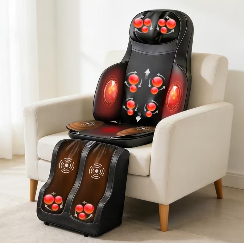 Portable Full Body Massage Mat with Heat & Vibration I128