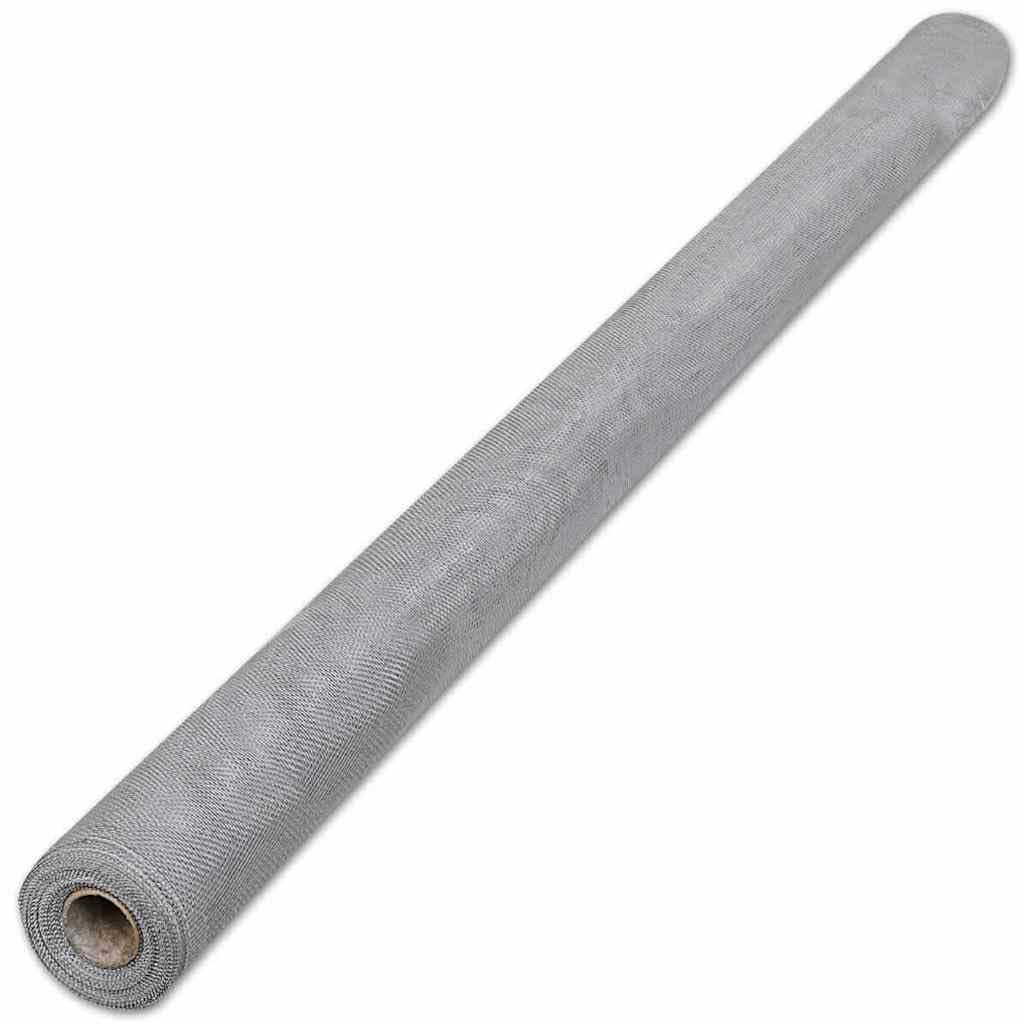 Aluminum Mesh Screen 39.4x196.9 Inches Silver N11260