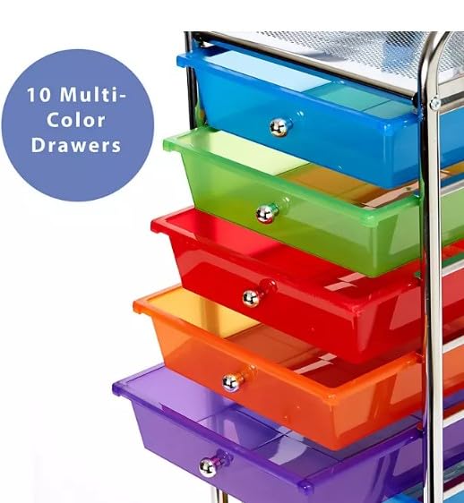 10 Drawer Rolling Storage Cart with Casters R72081