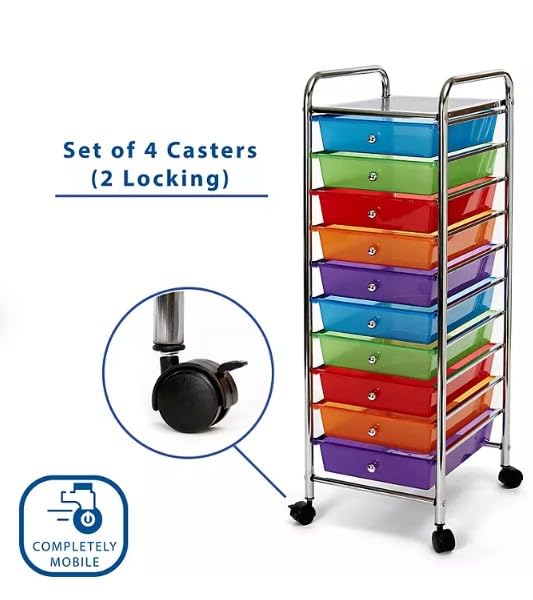 10 Drawer Rolling Storage Cart with Casters R72081