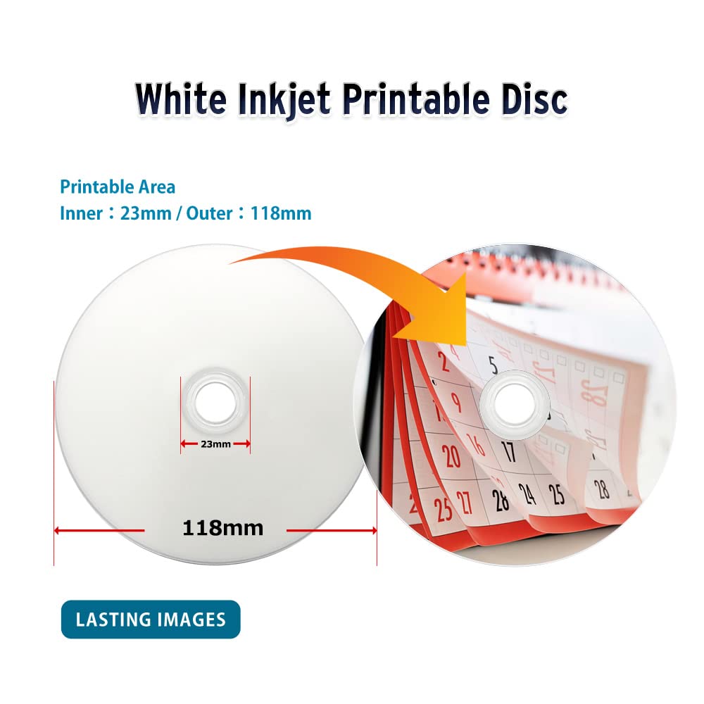25GB 6X White Inkjet Printable Blu-ray Discs 50-Pack A995674
