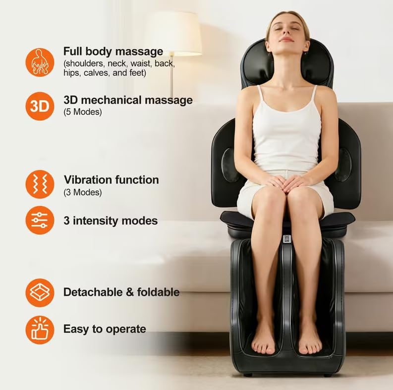 Portable Full Body Massage Mat with Heat & Vibration I128
