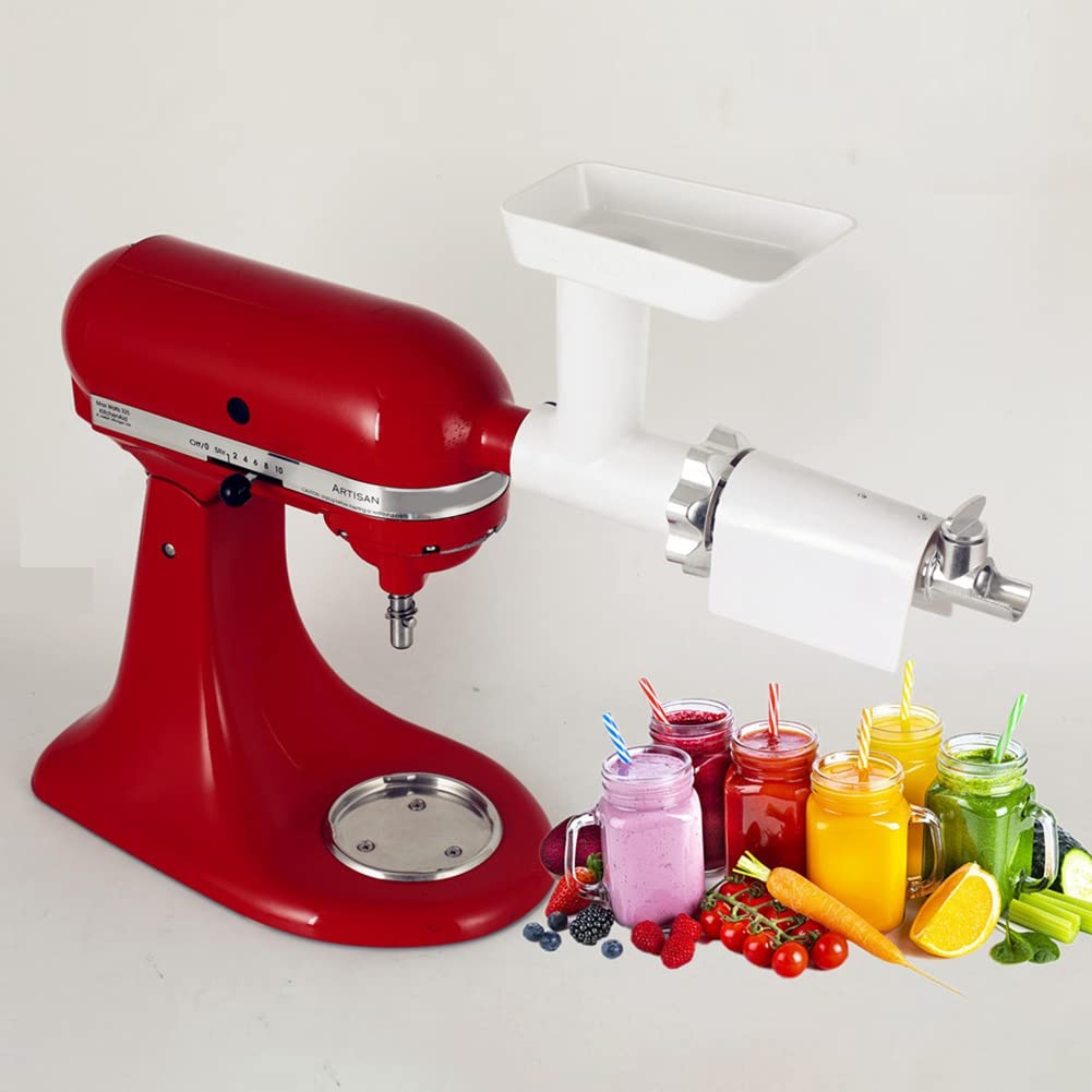 Meat Grinder Attachment for Mixers, White & Silver G310692