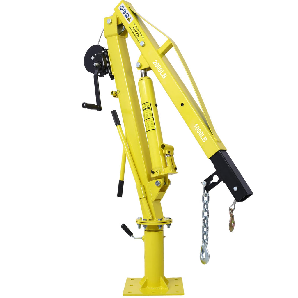 2000 lb Hydraulic Pickup Truck Crane with Hand Winch Q968
