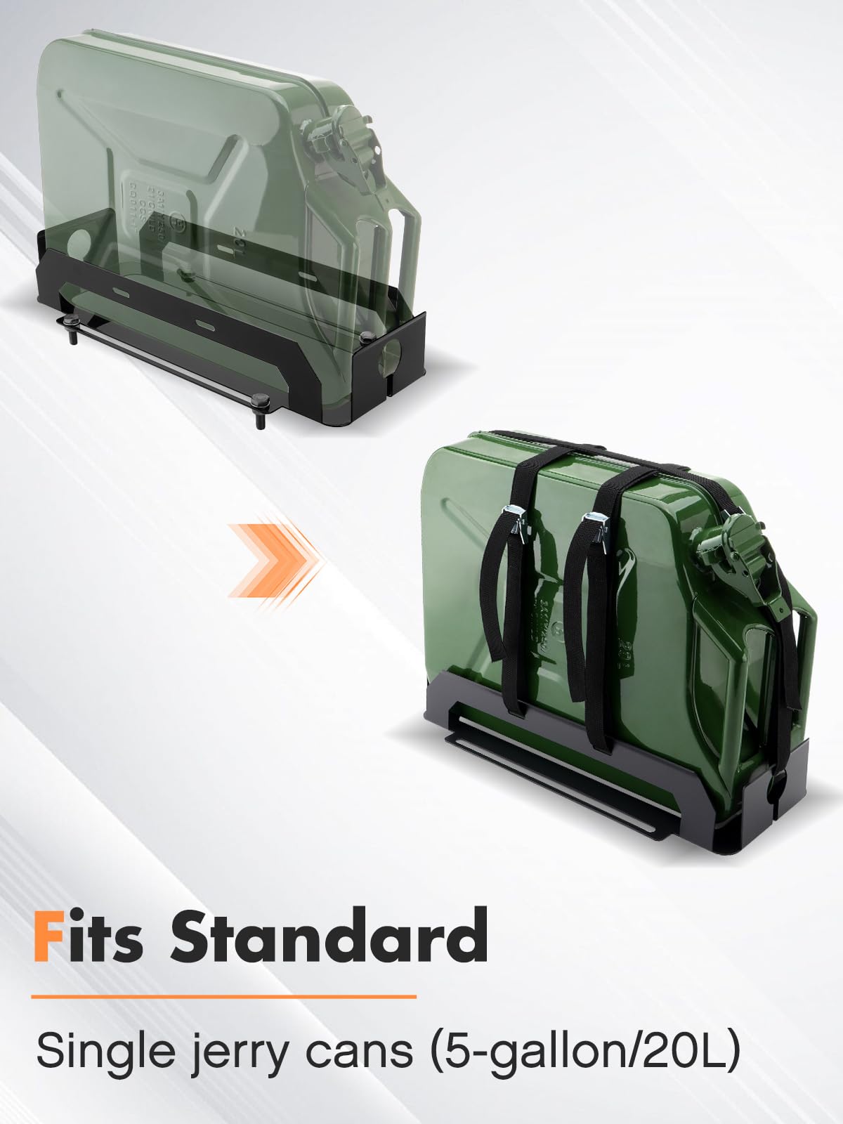Heavy-Duty Jerry Can Holder with Webbed Strap W493