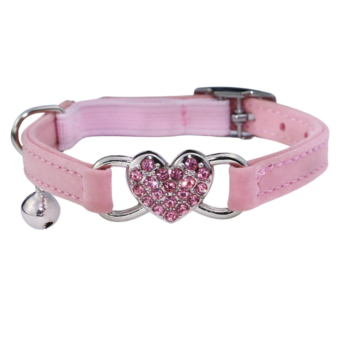 Pink Cat Collar with Safety Belt and Bell E870