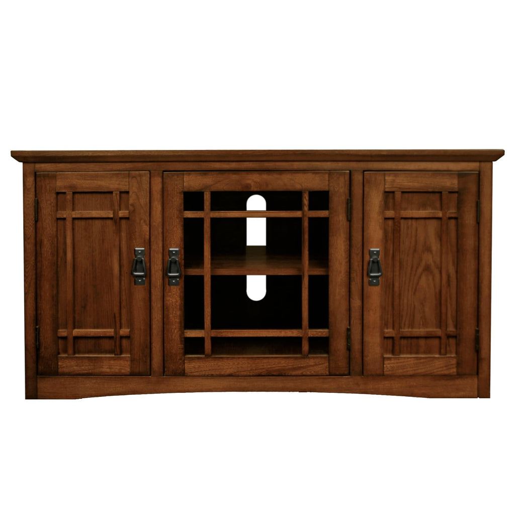 Mission Oak Corner TV Stand E101