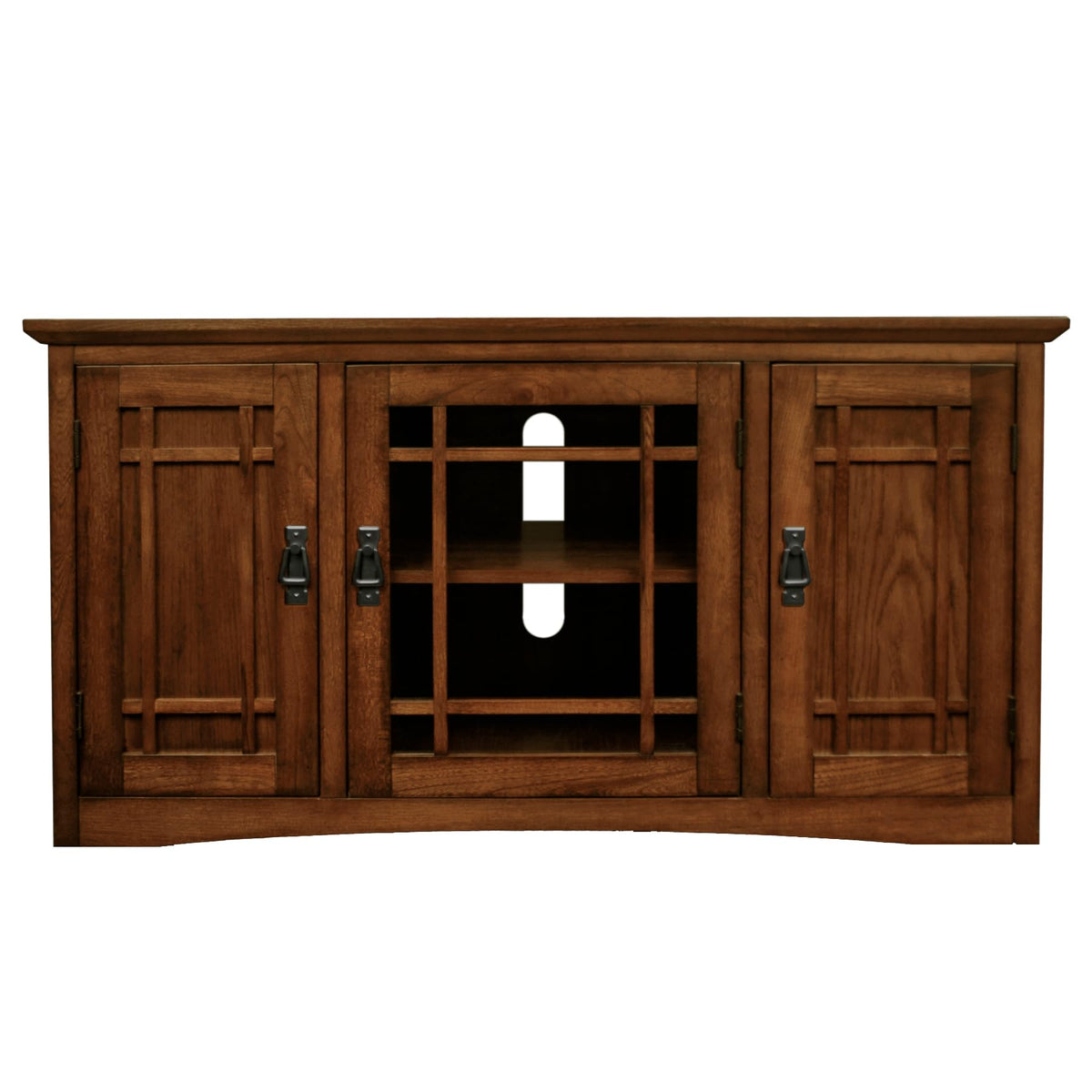 Mission Oak Corner TV Stand E101