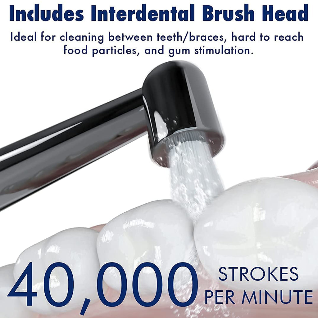Rechargeable Electric Toothbrush Set with 14 Brush Heads E37323