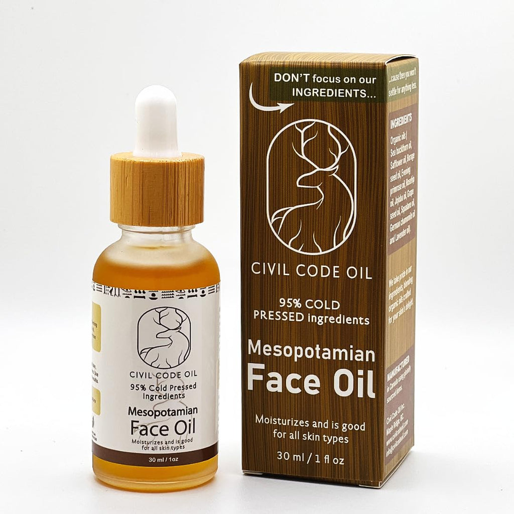 Organic Anti Aging Facial Oil with Sea Buckthorn, Jojoba, Squalane & Lavender 1oz X983