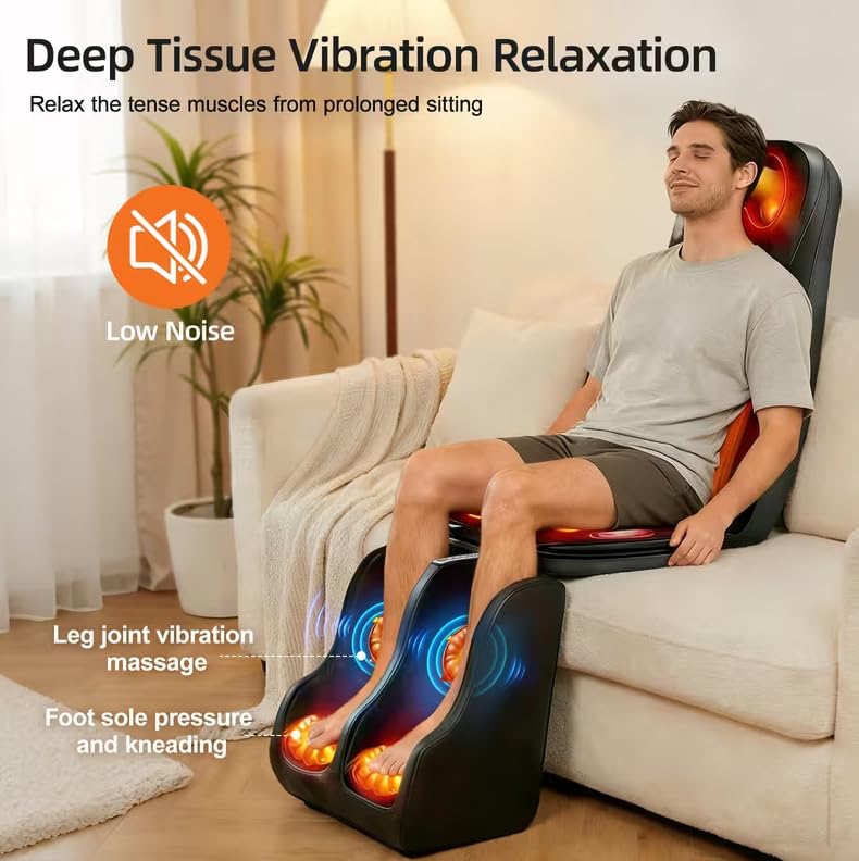 Portable Full Body Massage Mat with Heat & Vibration I128