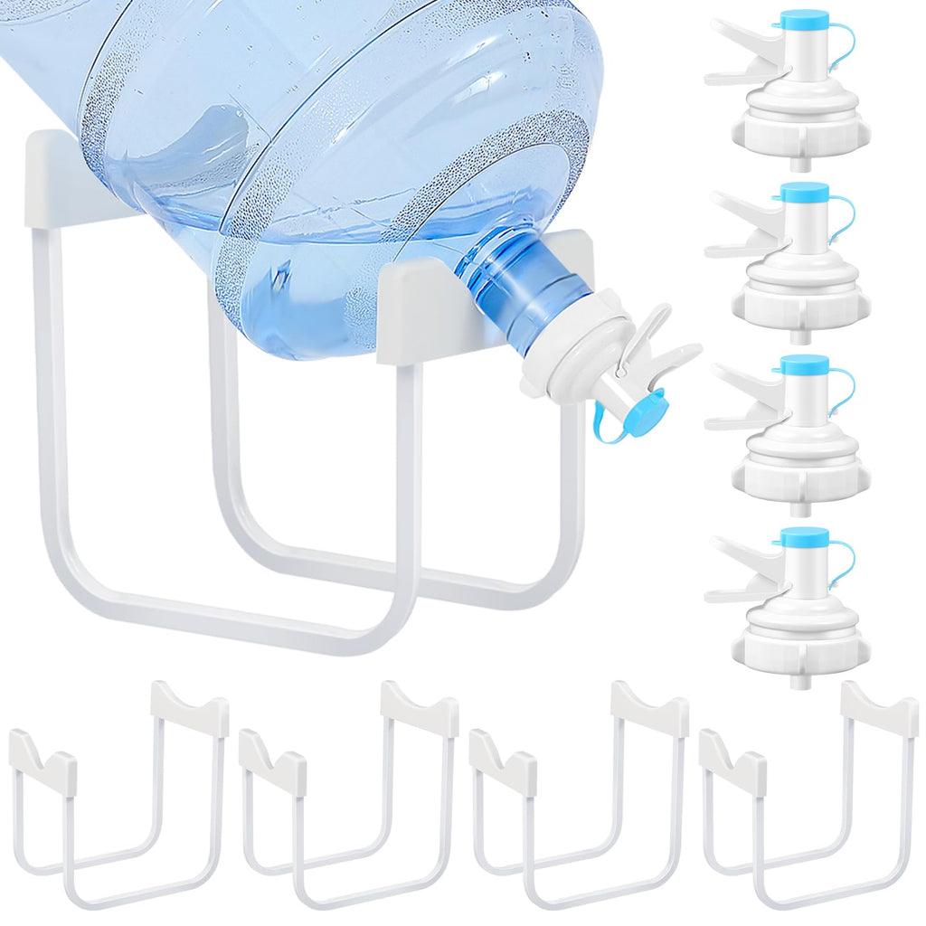 4 Sets Metal Water Jug Stand and Plastic Spigot Faucet S7127