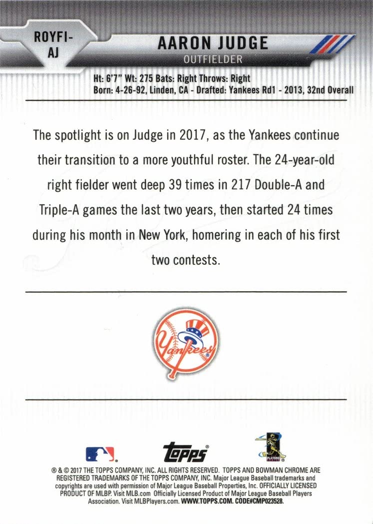 Aaron Judge Rookie Card U470210