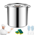 Stainless Steel Stock Pot with Lid V796