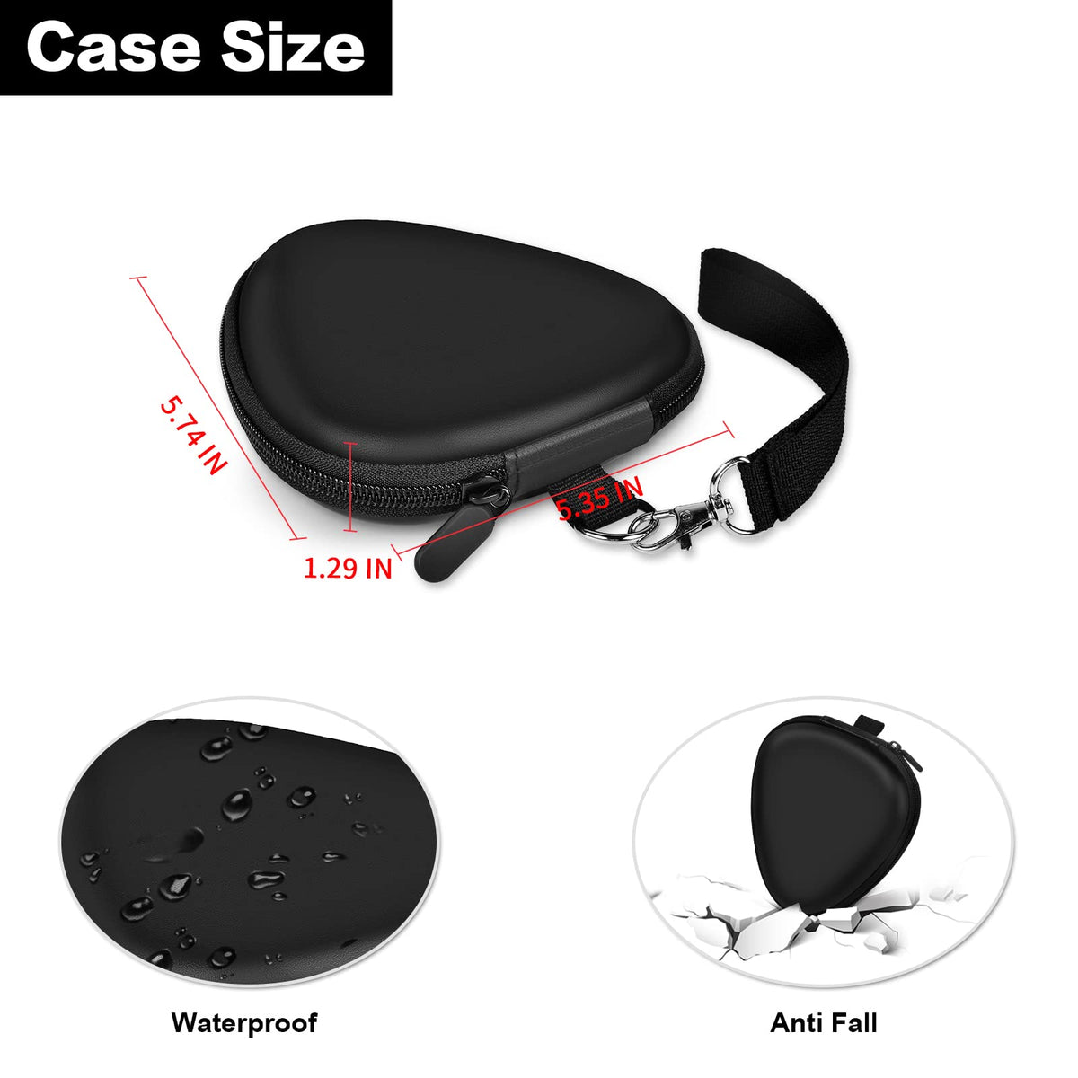 Black Guitar Pick Case with Mesh Pocket H529