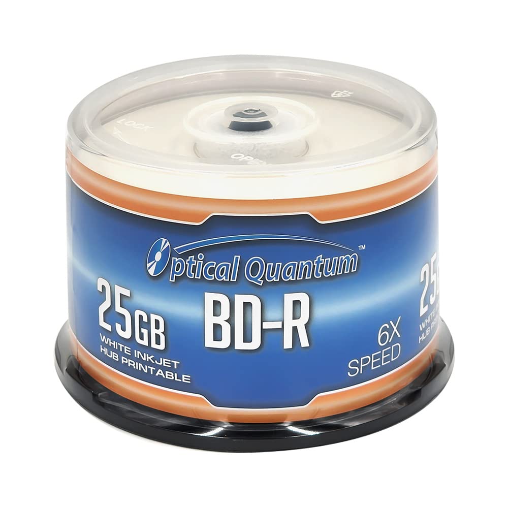25GB 6X White Inkjet Printable Blu-ray Discs 50-Pack A995674