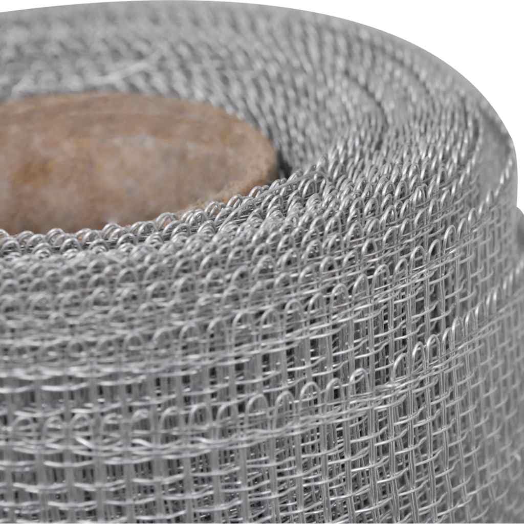 Aluminum Mesh Screen 39.4x196.9 Inches Silver N11260