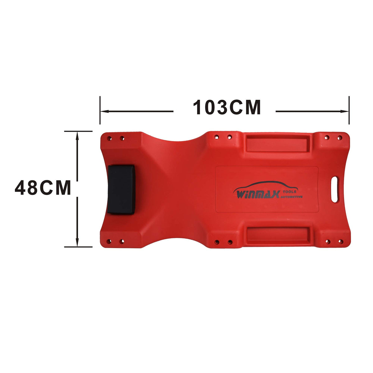 Red 40 Inch Plastic Rolling Creeper F33733