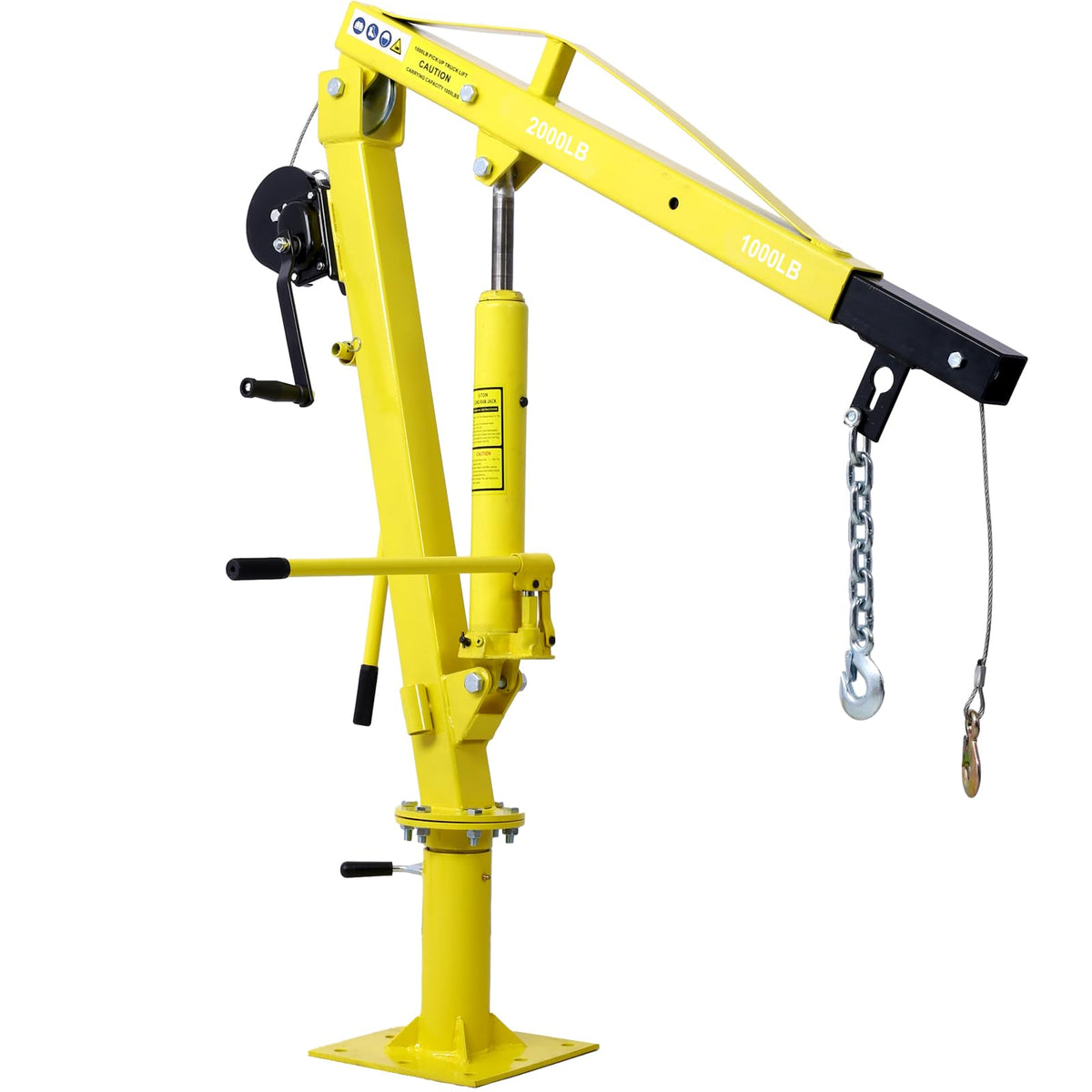 2000 lb Hydraulic Pickup Truck Crane with Hand Winch Q968