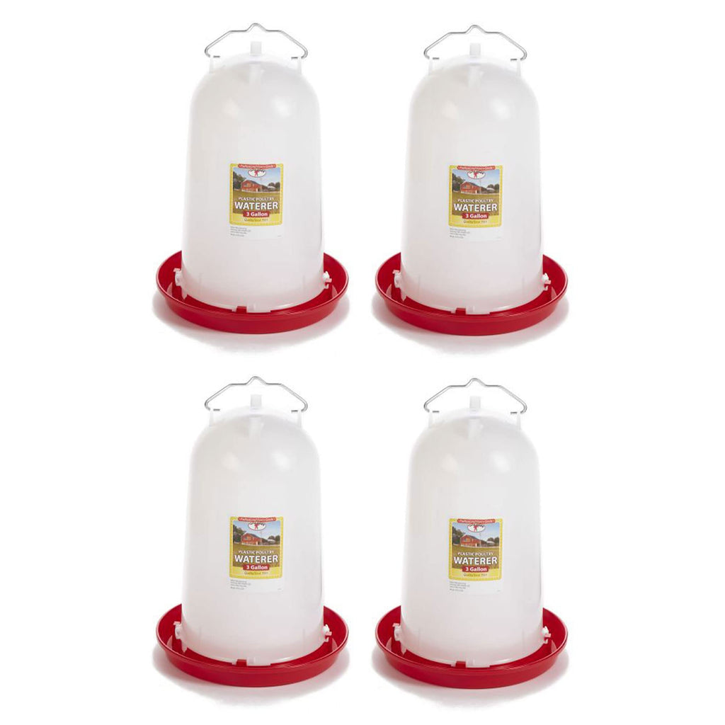 3 Gallon Plastic Gravity Fed Waterer 4-Pack P20693