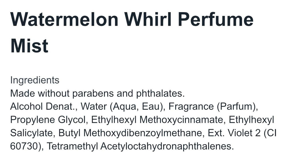 Watermelon Whirl Perfume Mist 8 oz M350