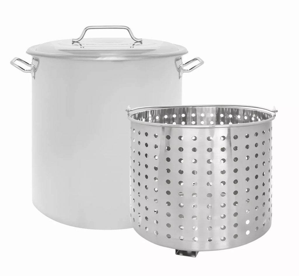 40 QT Stainless Steel Stock Pot with Basket B82668