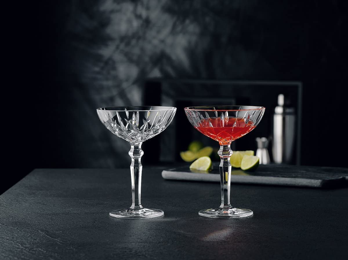 Clear Crystal Cocktail Coupe Glasses, Set of 2 M356815