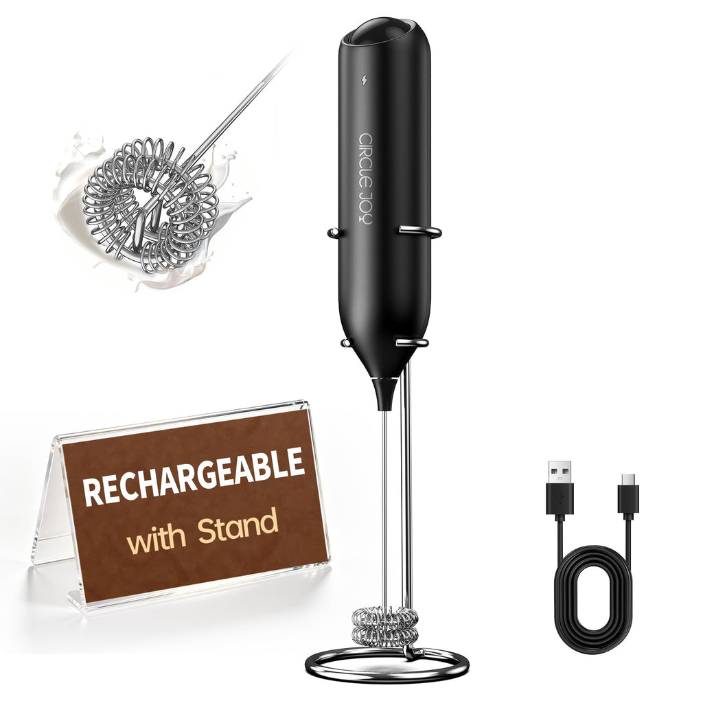 Rechargeable Handheld Milk Frother with Stand A66072