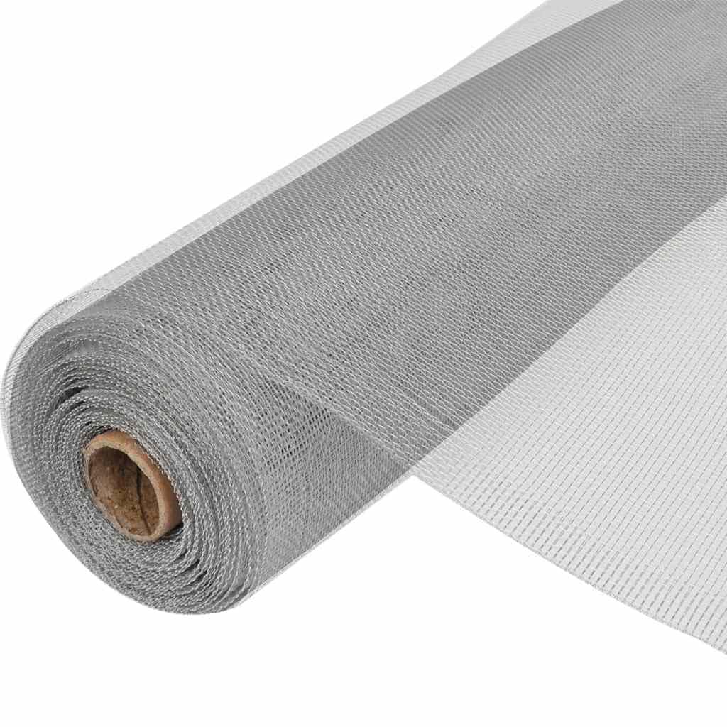 Aluminum Mesh Screen 39.4x196.9 Inches Silver N11260