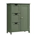 Forest Green 3 Drawer Bathroom Floor Storage Cabinet Z5270