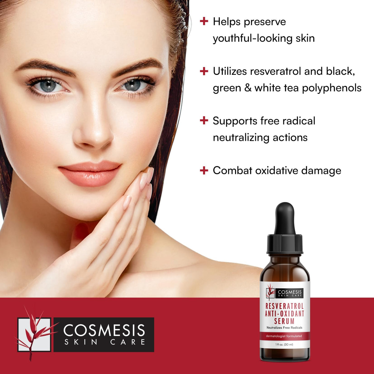 Resveratrol Antioxidant Serum with Tea Polyphenols, 1 fl oz W499264