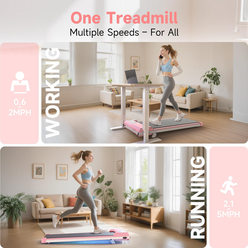 Incline Walking Pad with 8% Incline & 2.5HP J393