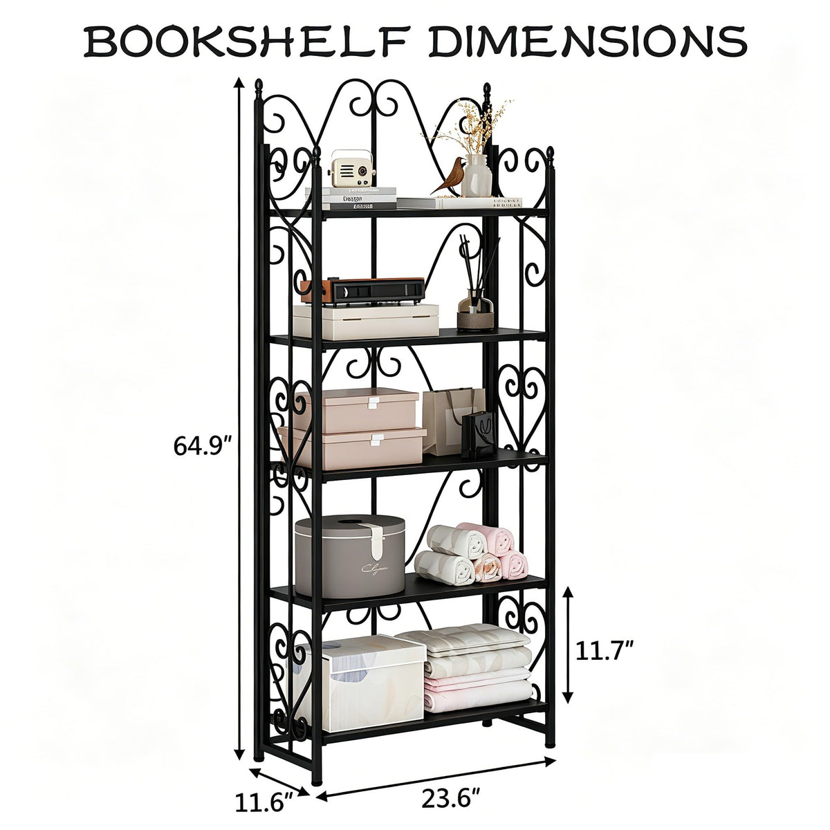 5 Tier Folding Bookshelf C12490
