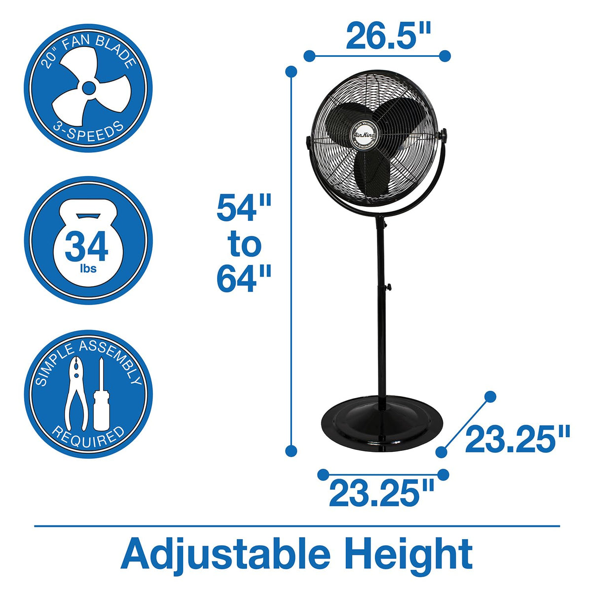 20-Inch Pedestal Fan C1576