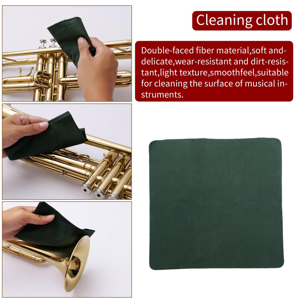 Trumpet Cleaning Kit 6-Piece Valve Oil Slide Grease Mouthpiece Brushes Cloth S8486