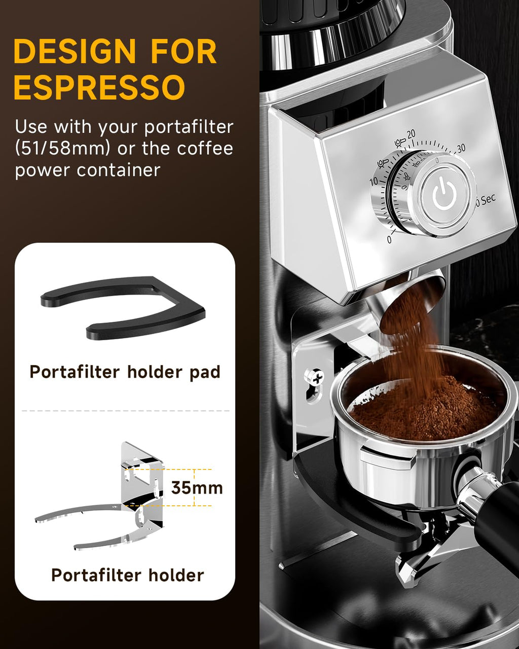 Conical Burr Espresso Grinder A748
