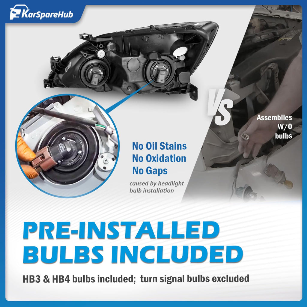 Halogen Headlights with Bulbs N930493