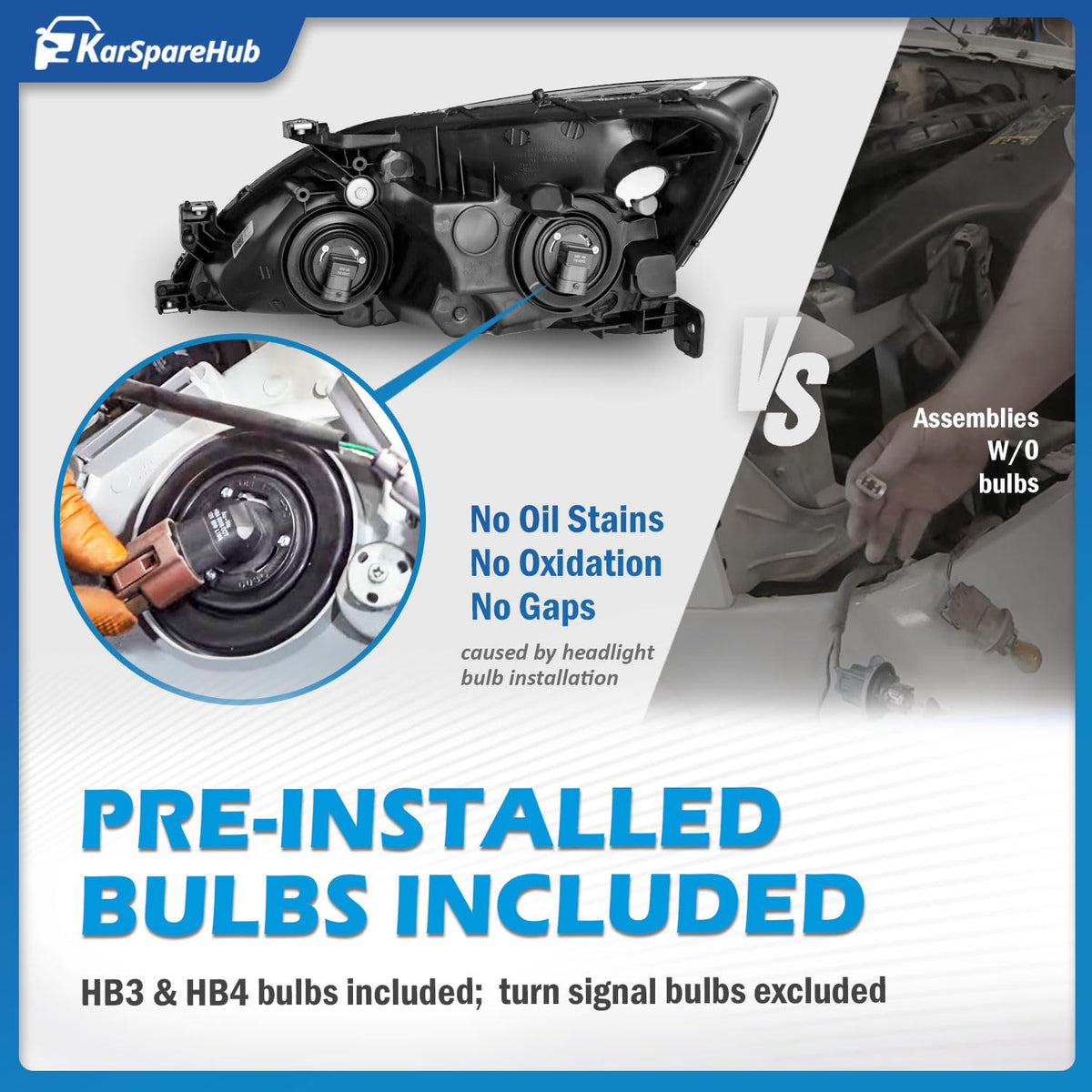 Halogen Headlights with Bulbs N930493