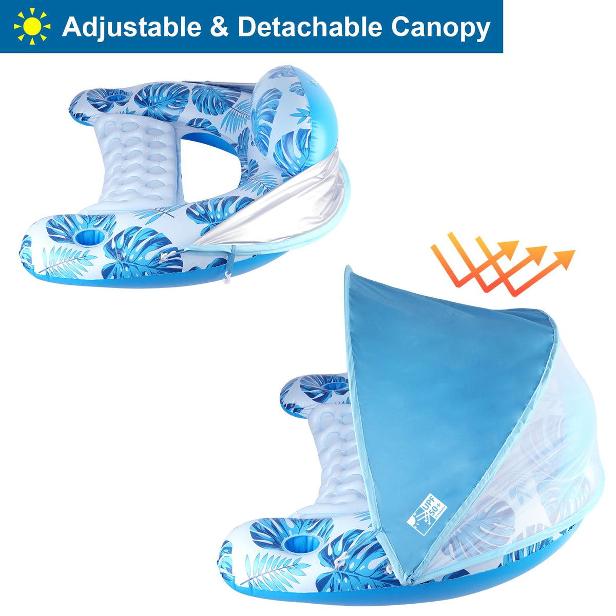 XL Pool Float with Canopy and Cup Holder X661