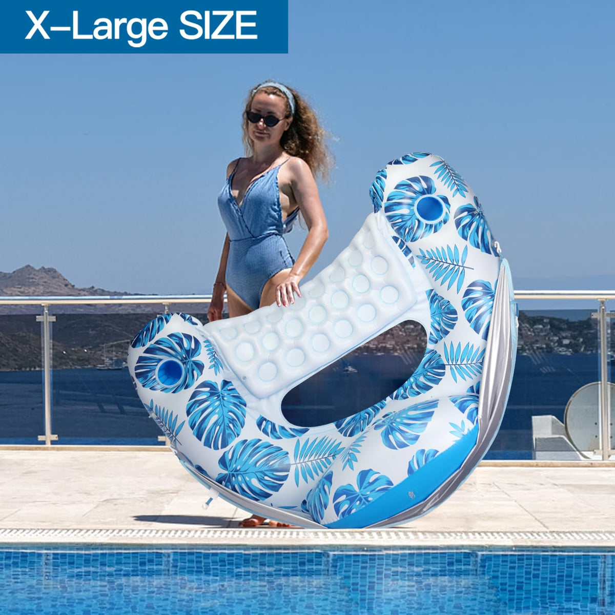 XL Pool Float with Canopy and Cup Holder X661