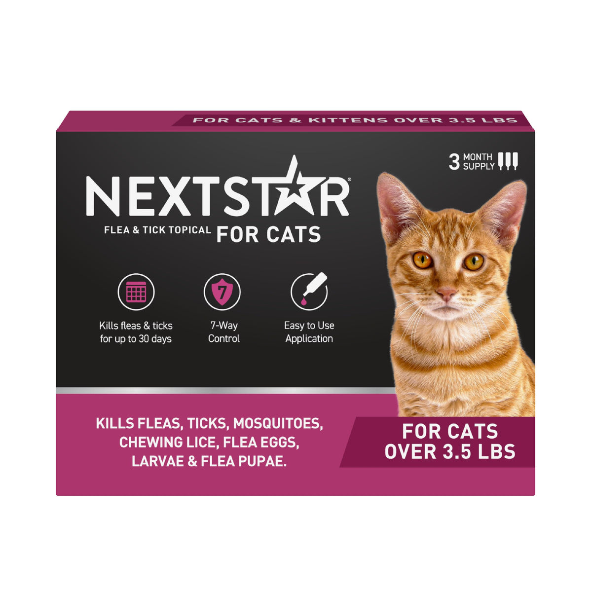 Flea & Tick Topical Cats 3-Month S344165