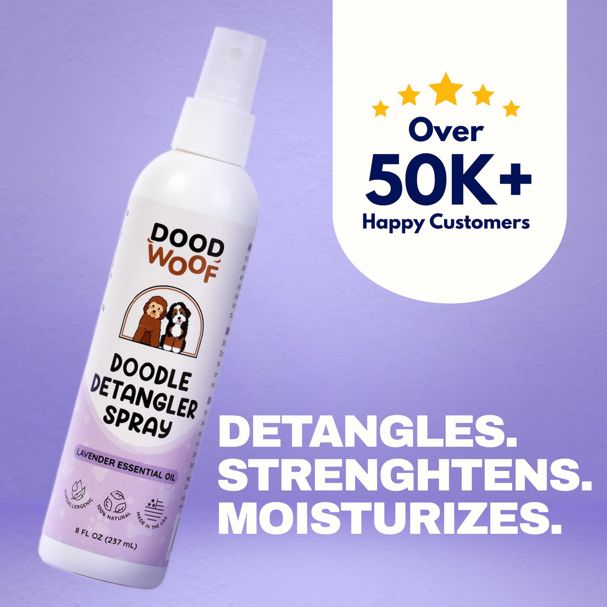 Dog Detangler Spray Leave-in Conditioner 8 oz J801058