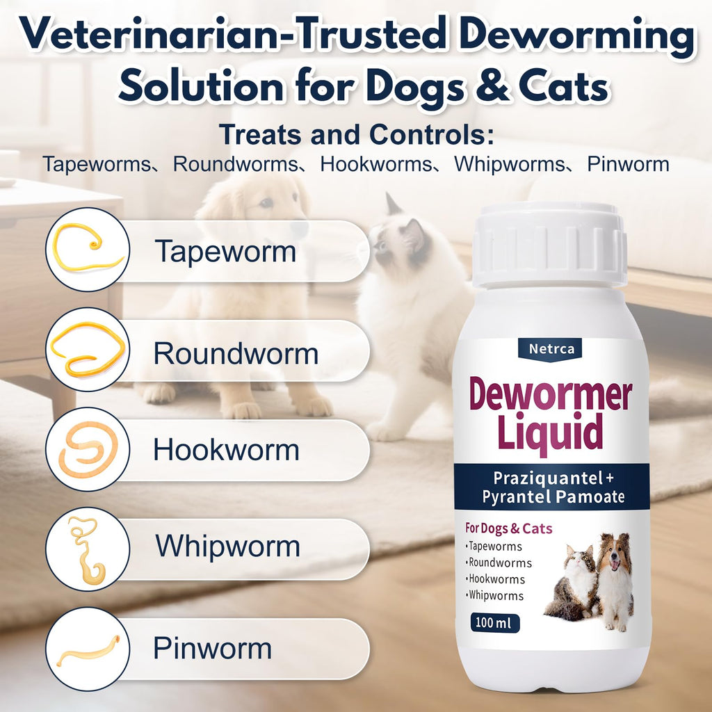 Dewormer Liquid for Dogs & Cats, 100ml L523