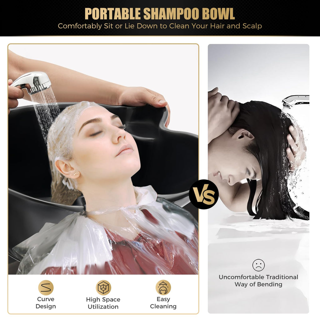 Portable Shampoo Basin with 2 Water Buckets S6565